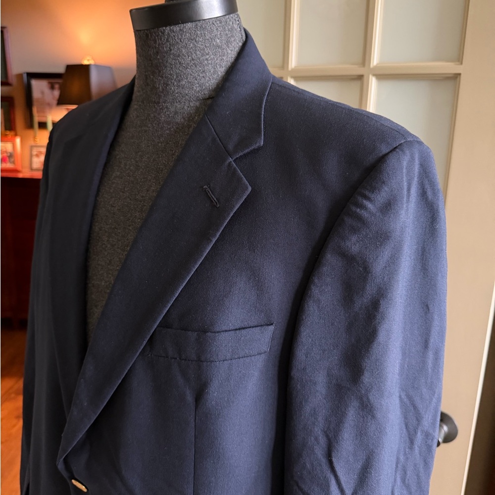 BROOKS BROTHERS 🐑 Vintage ‘346’ Worsted Wool Navy Blazer - Size 42 Long